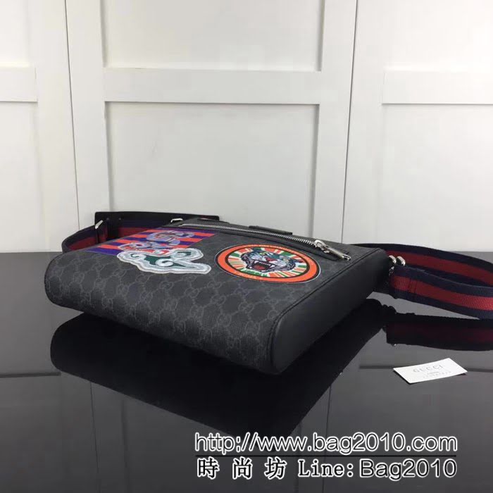 GUCCI古馳原單 新款專櫃品質高仿原單貨實物實拍 474137克刺繡男單肩斜挎包 HY1005